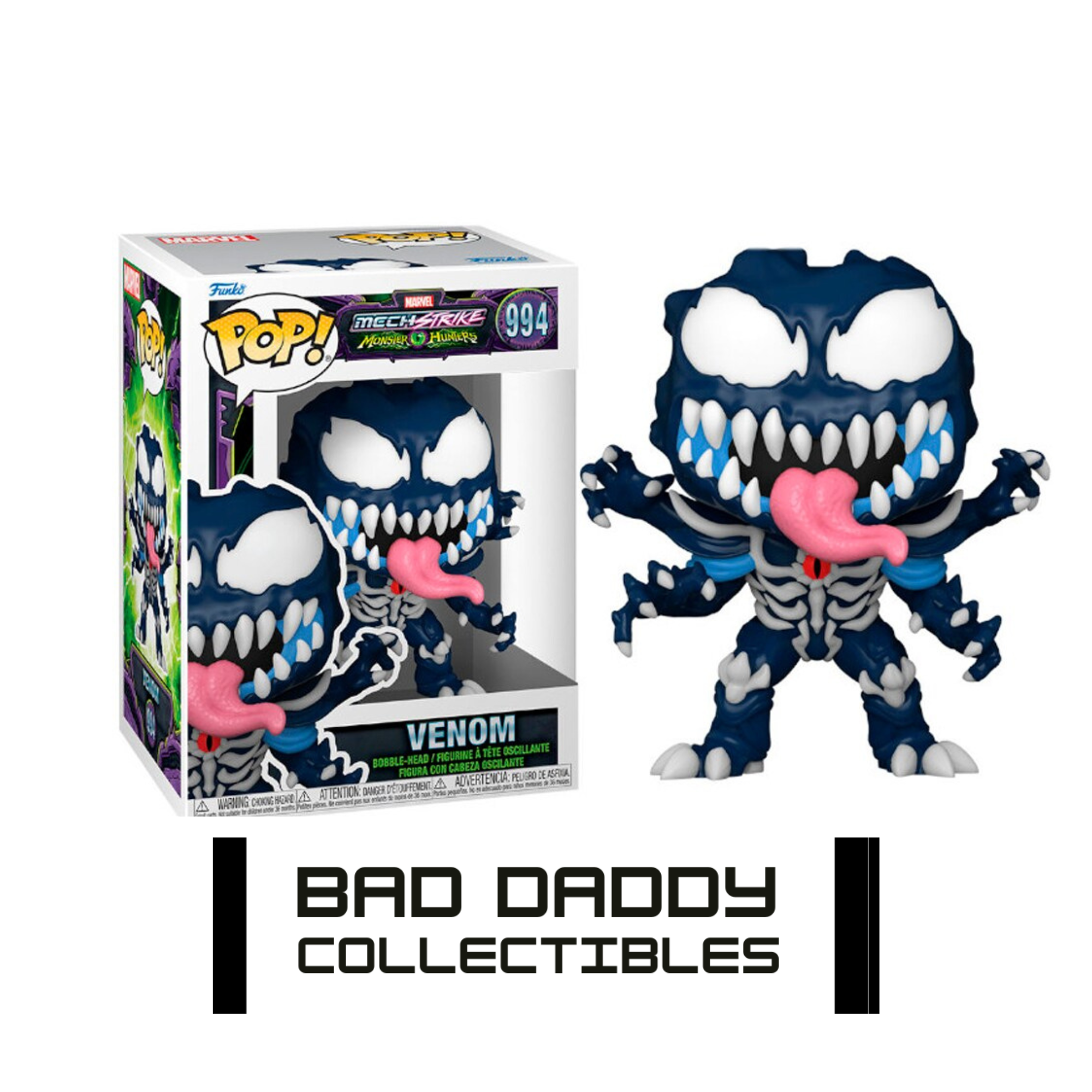 Funko Pop #994, VENOM MARVEL Mech Strike Monster Hunters